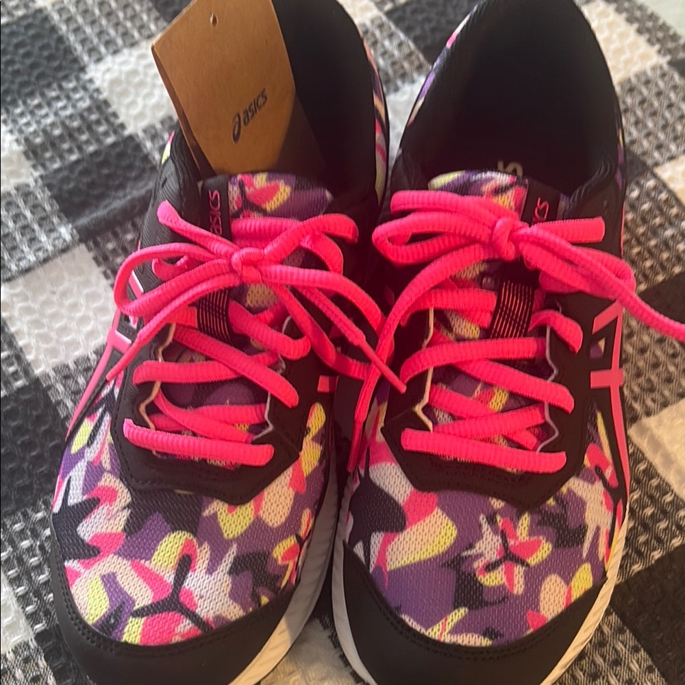 Asics Multicolor Sneakers with Black and Pink